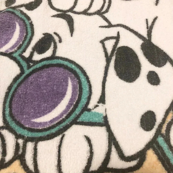 Vintage  Disney 101 Dalmatians Beach Towel Franco Cotton 58 x 28 - Picture 9 of 16